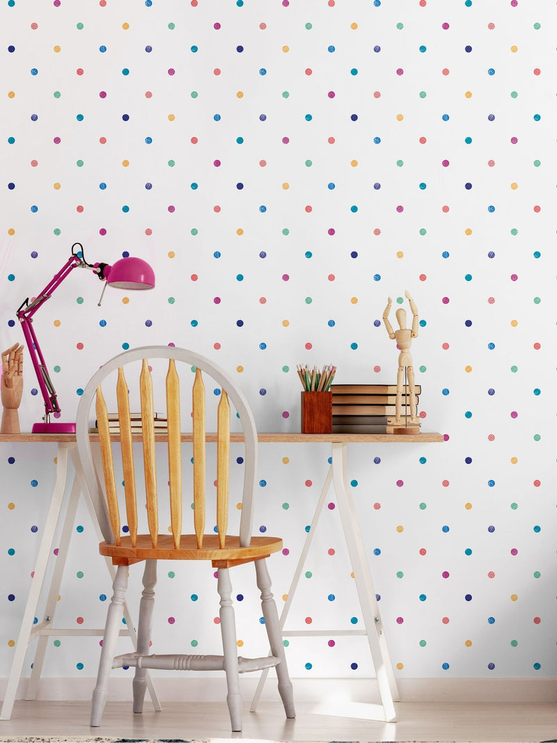 Ohpopsi Ink and Cornflower Doodle Spot 10M Wallpaper