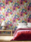 Ohpopsi Indigo Floral Riot 10m Wallpaper