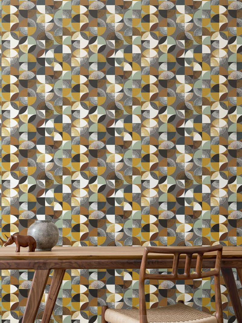 Ohpopsi Caramel Orb non-woven wallpaper 10m - British product