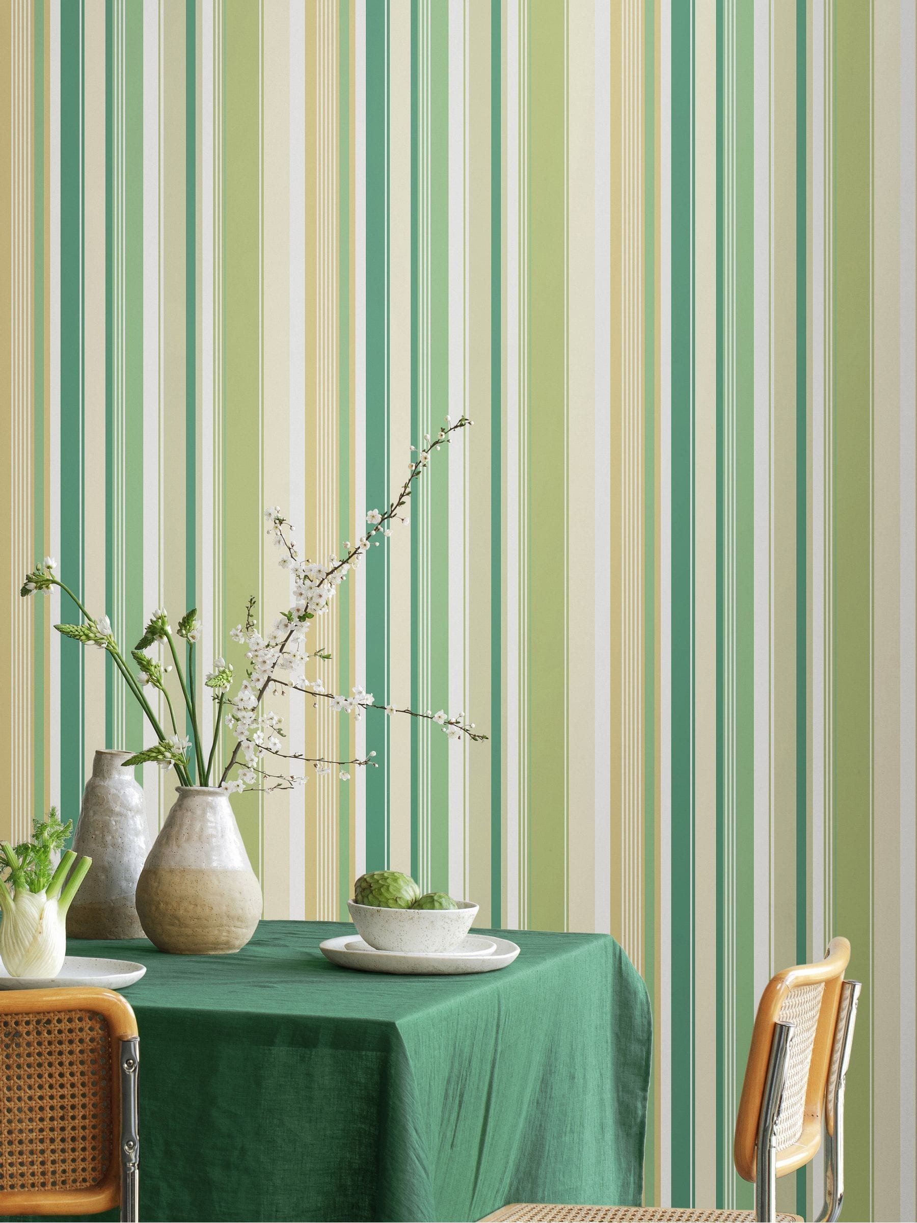 Ohpopsi Emerald Barcode wallpaper 10m x 50cm (British brand)