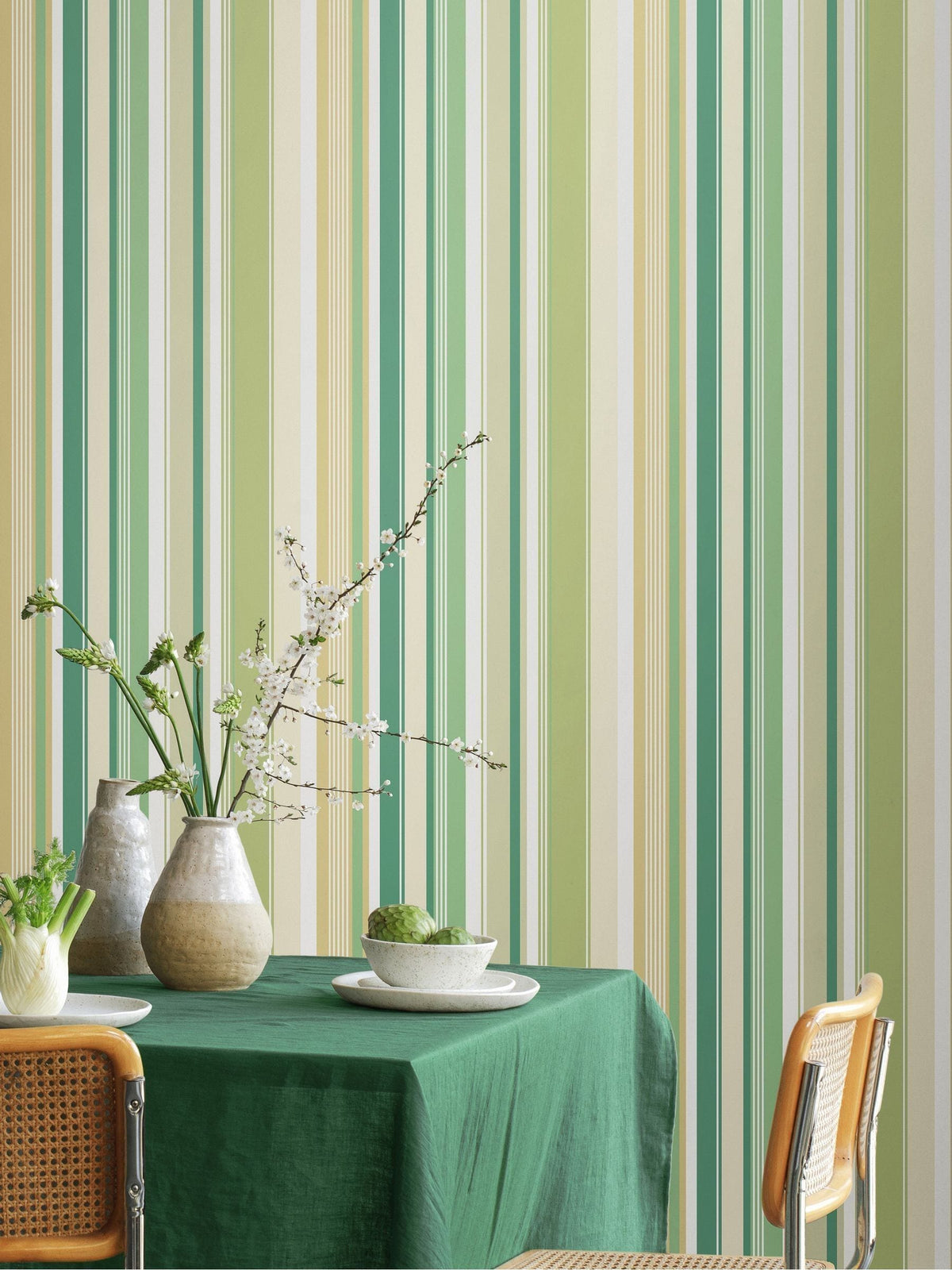 Ohpopsi Emerald Barcode wallpaper 10m x 50cm (British brand)