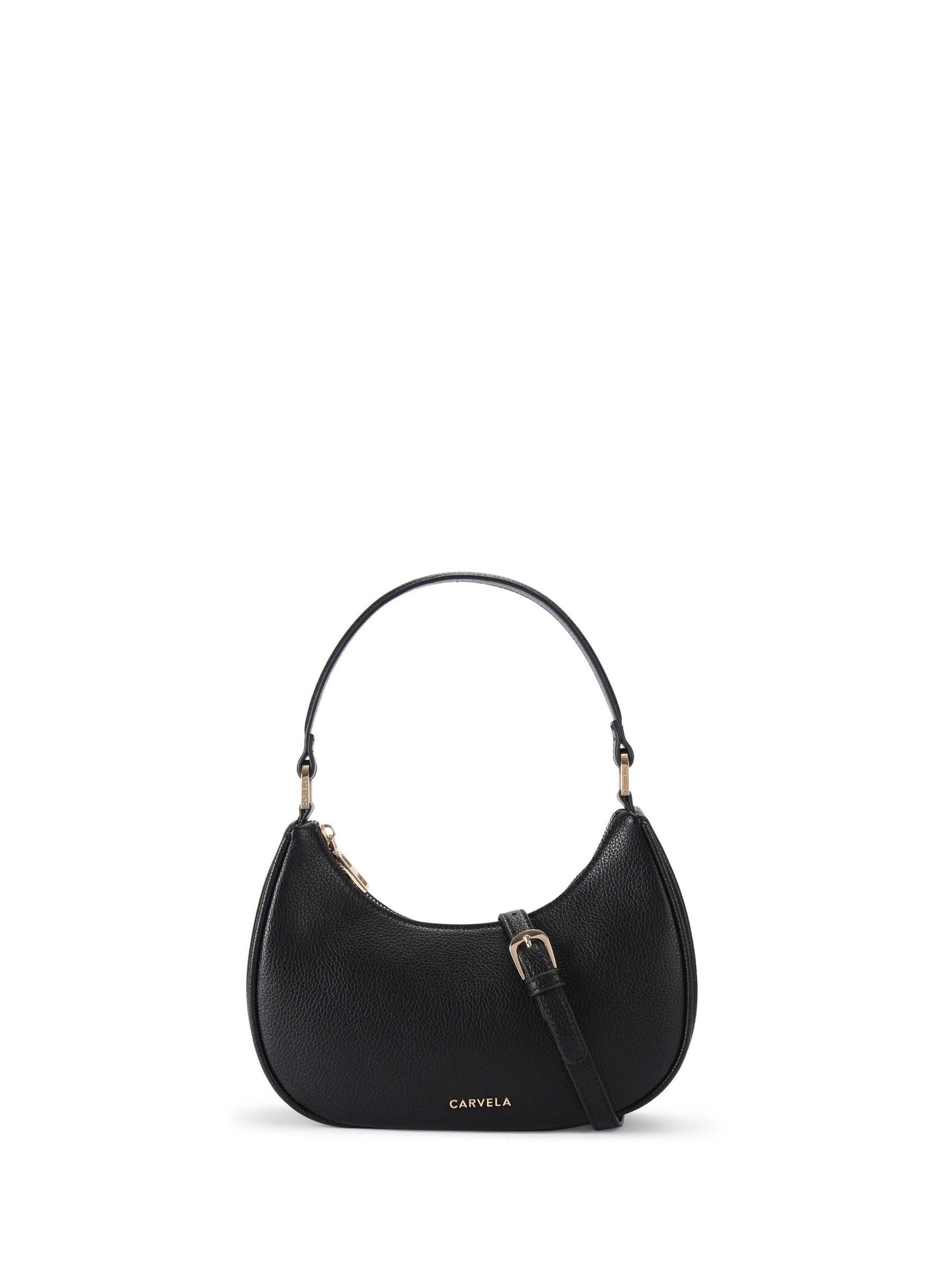 Carvela black leather scoop shoulder bag (British brand)