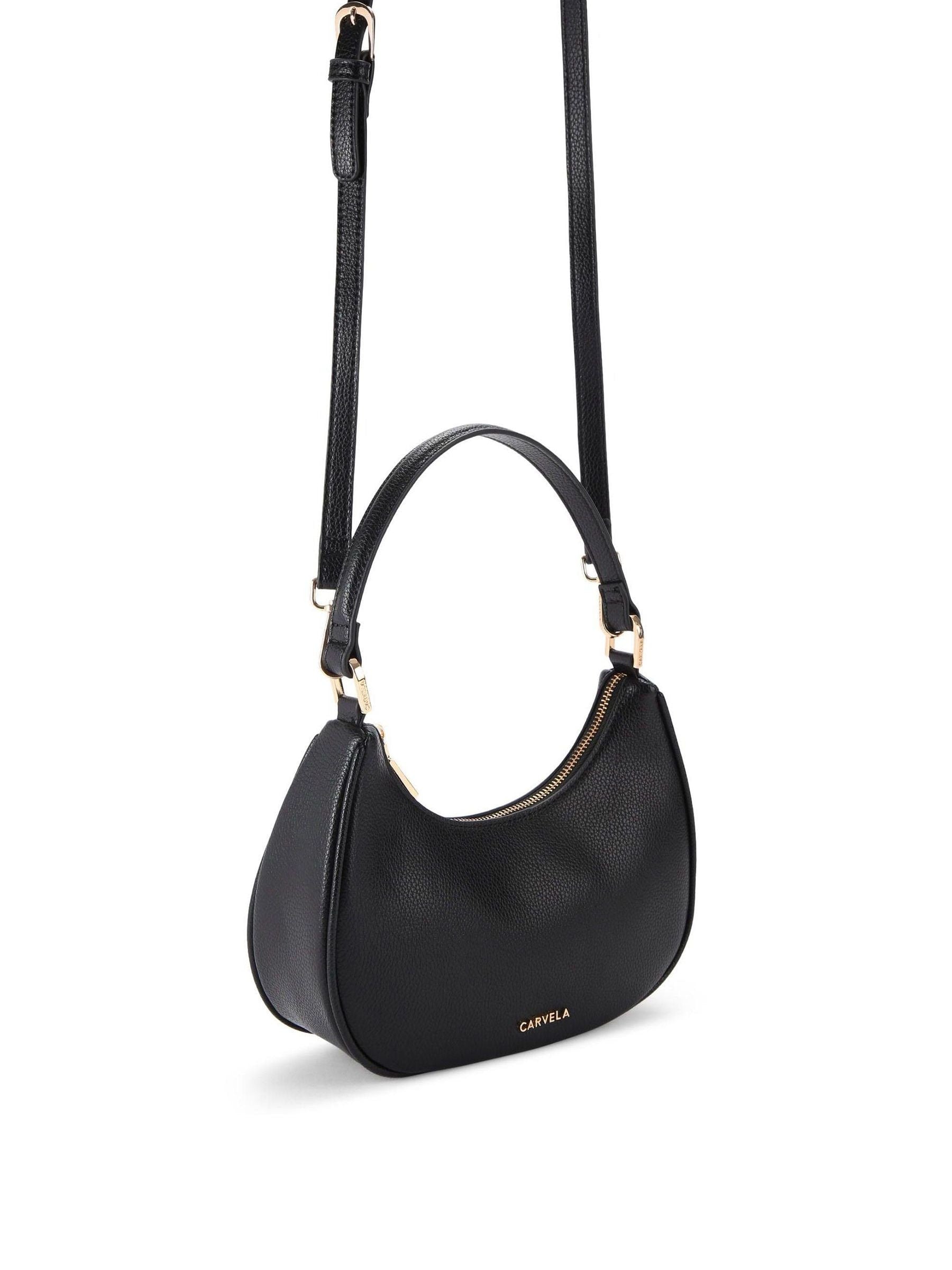 Carvela black leather scoop shoulder bag (British brand)