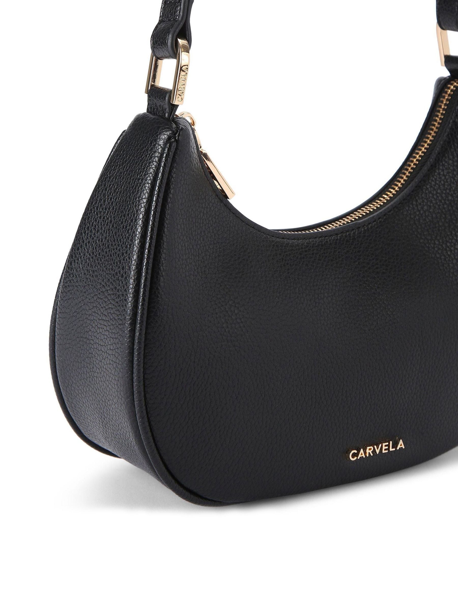 Carvela black leather scoop shoulder bag (British brand)