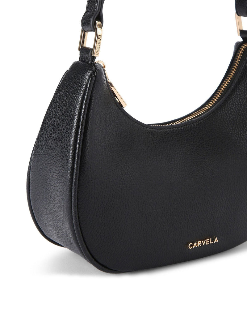 Carvela black leather scoop shoulder bag (British brand)