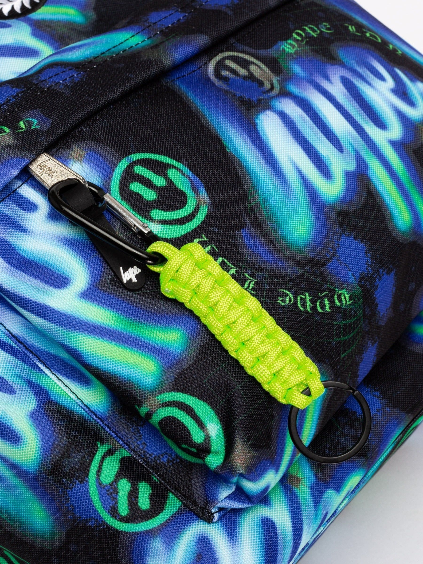 Hype Blue Electric Smile Iconic Backpack, imported from the UK