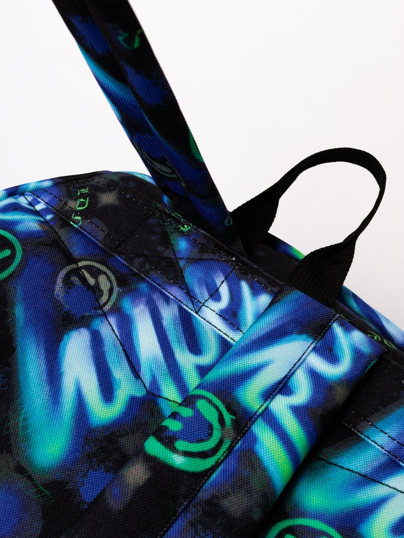Hype Blue Electric Smile Iconic Backpack, imported from the UK