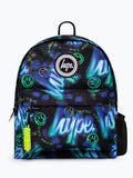 Hype Blue Electric Smile Iconic Backpack, imported from the UK
