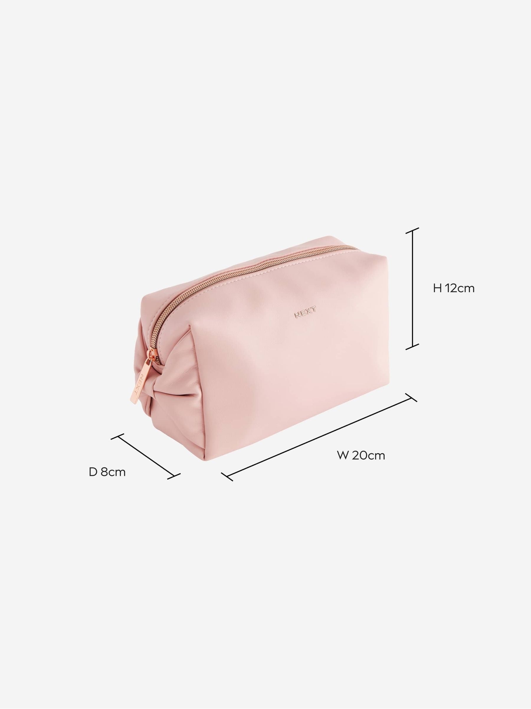Pink faux leather bow detail makeup bag, imported from the UK