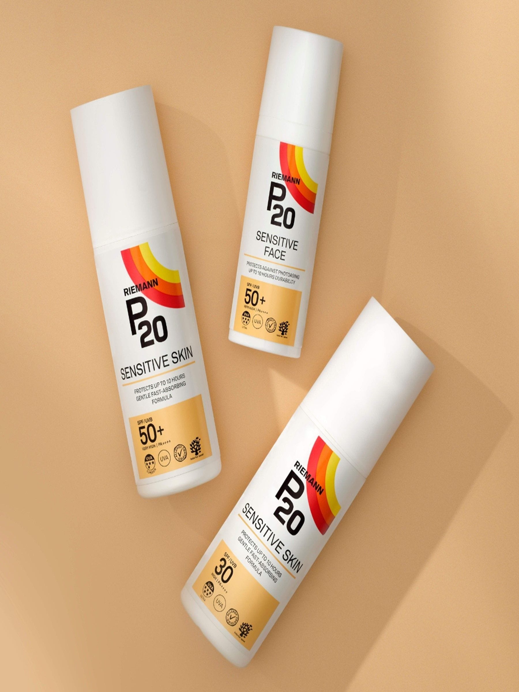 P20 sensitive skin suncream SPF50+ 100ml - British product