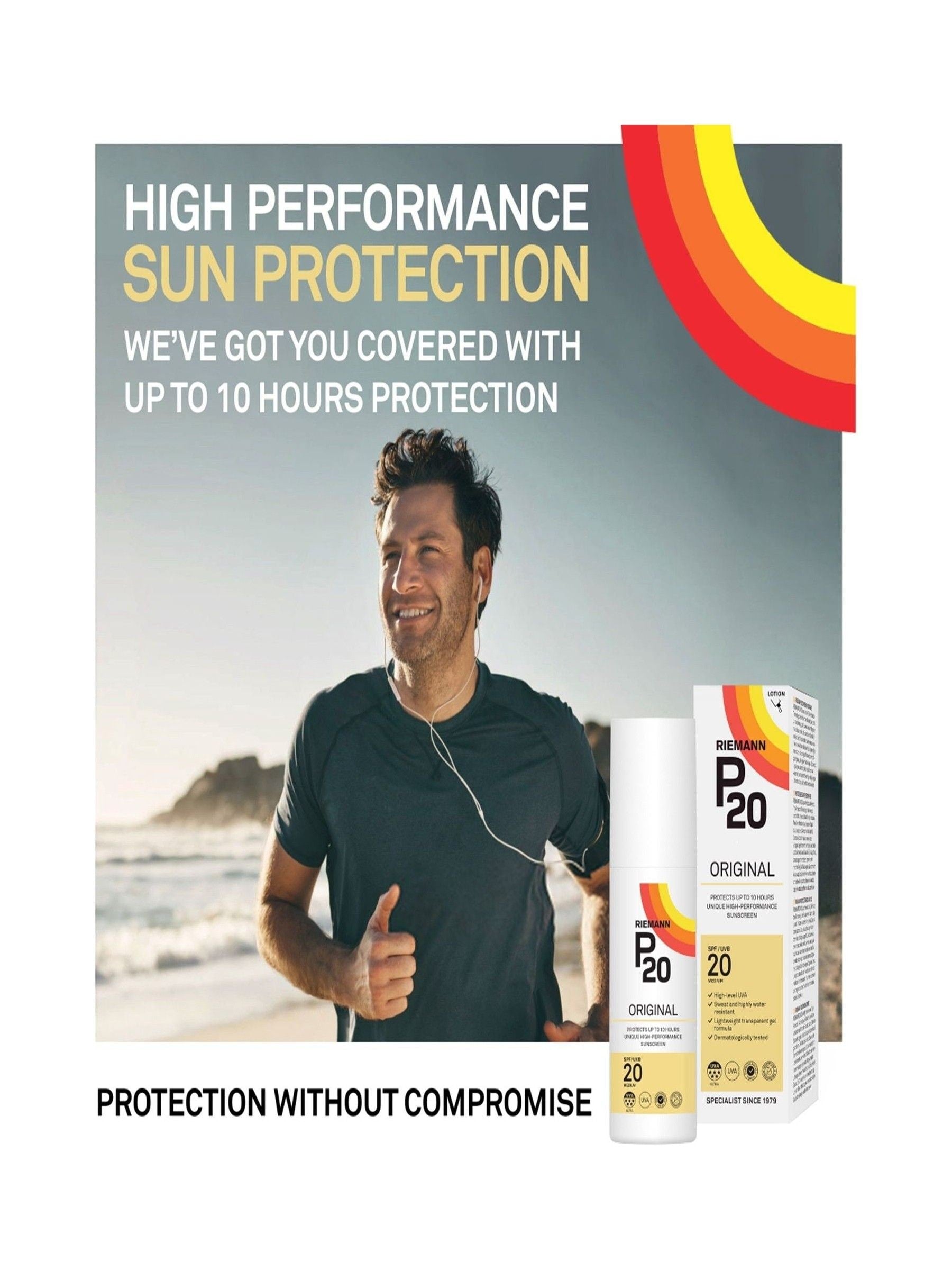 P20 Original SPF 20 Oil Spray Suncream 200ml