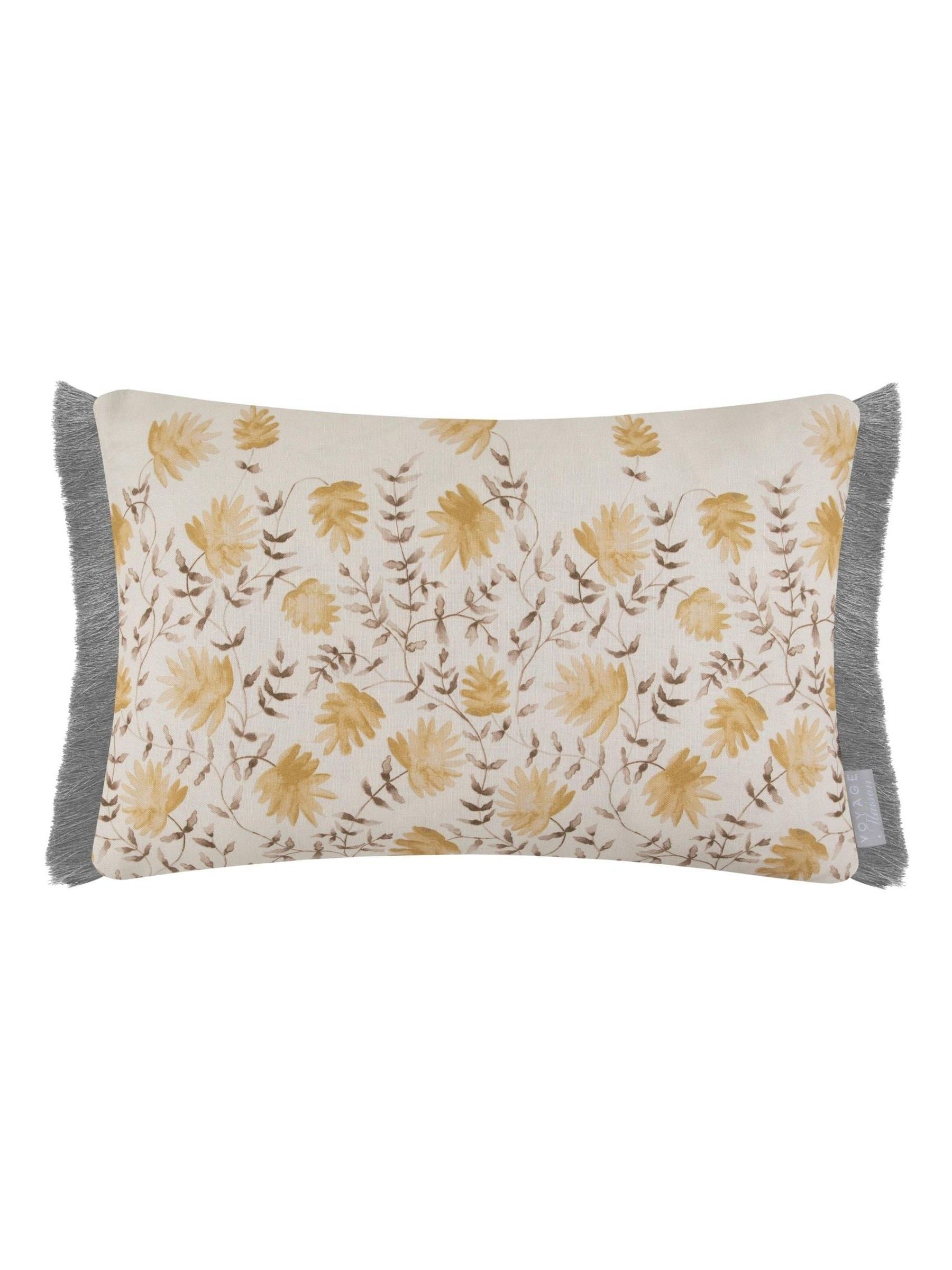 Voyage Maison Stone Elai floral ruche cushion 40x60cm (British brand)