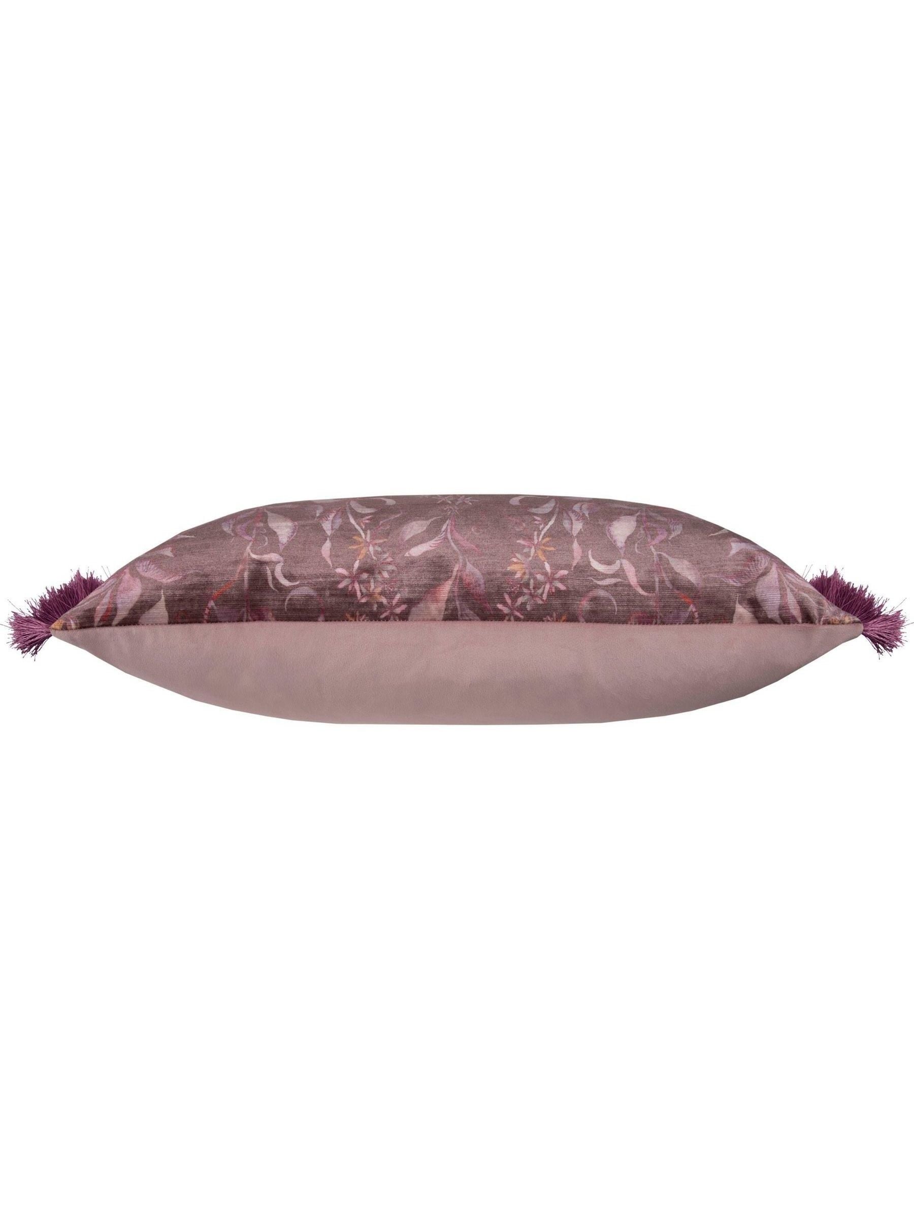 Voyage Maison printed ruched fringe cushion 60x40cm - British product