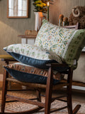 Voyage Maison printed fringe cushion Sage Kari 40x60cm (British brand)