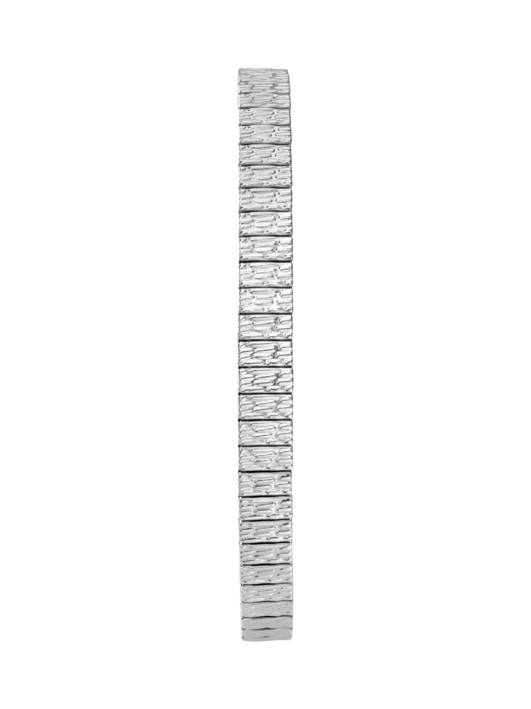 Women's Analogue Watch with Stainless Steel Expanding Bracelet and White Dial, 23mm Case