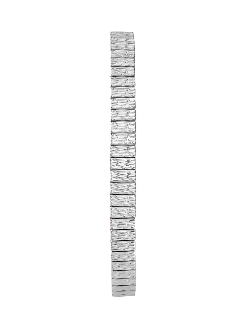 Women's Analogue Watch with Stainless Steel Expanding Bracelet and White Dial, 23mm Case