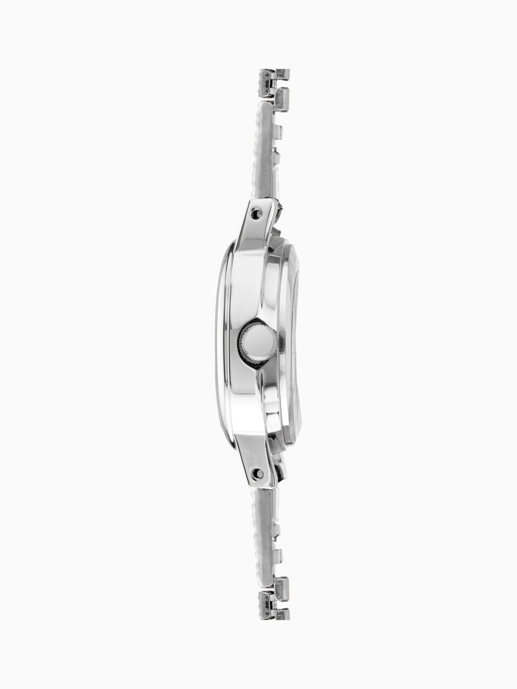 Women's Analogue Watch with Stainless Steel Expanding Bracelet and White Dial, 23mm Case
