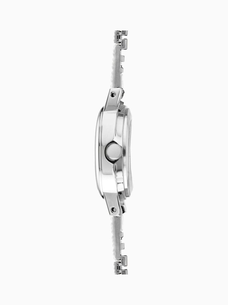 Women's Analogue Watch with Stainless Steel Expanding Bracelet and White Dial, 23mm Case