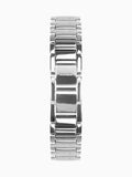Analogue Watch with White Dial and Roman Numerals, Gold-Plated Alloy Bracelet, Rectangular Case, 21mm