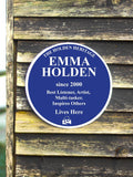 Jonnys Sister personalised blue heritage plaque 30cm, UK version