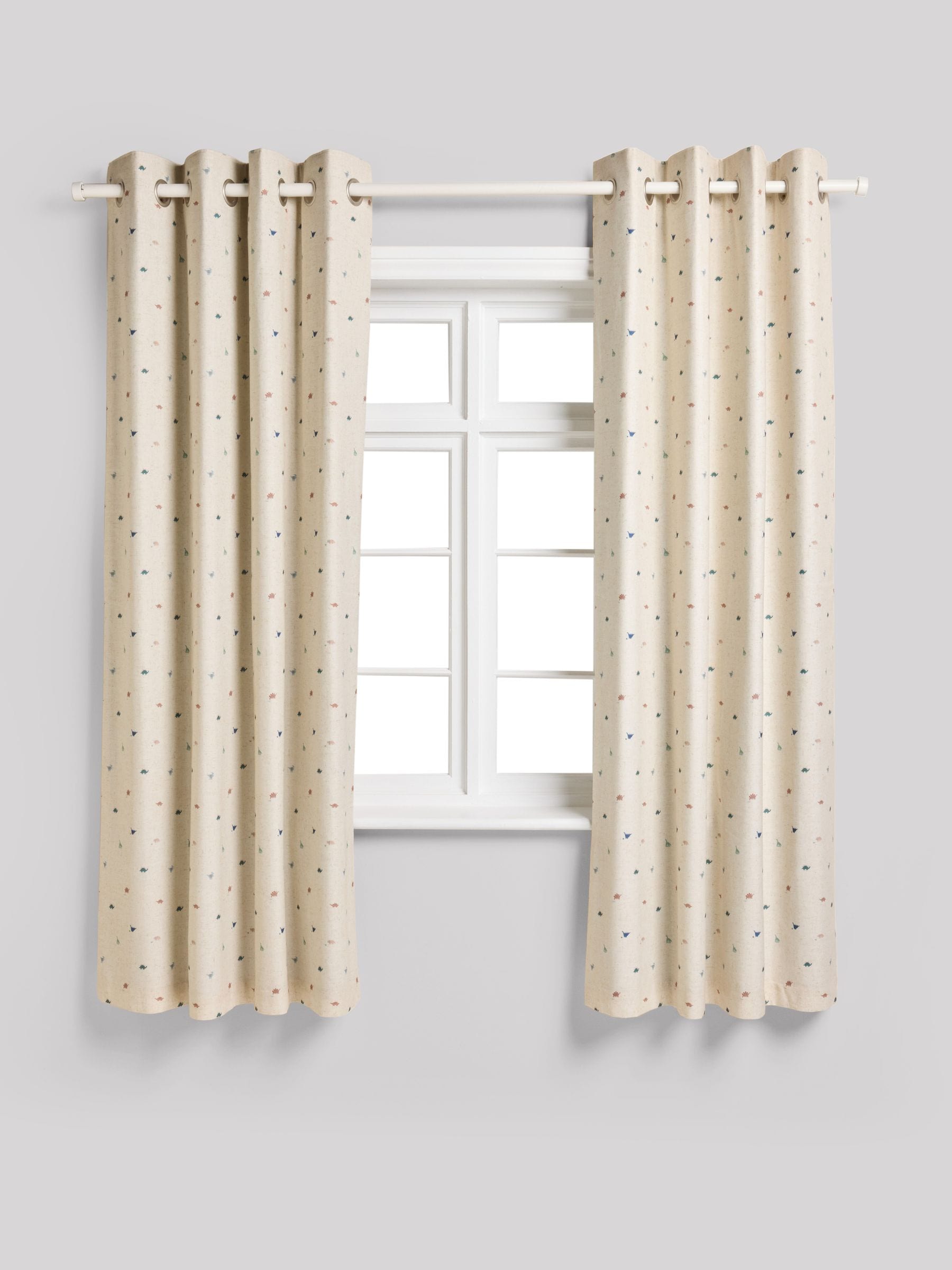 Mini Dino eyelet blackout curtains, British product