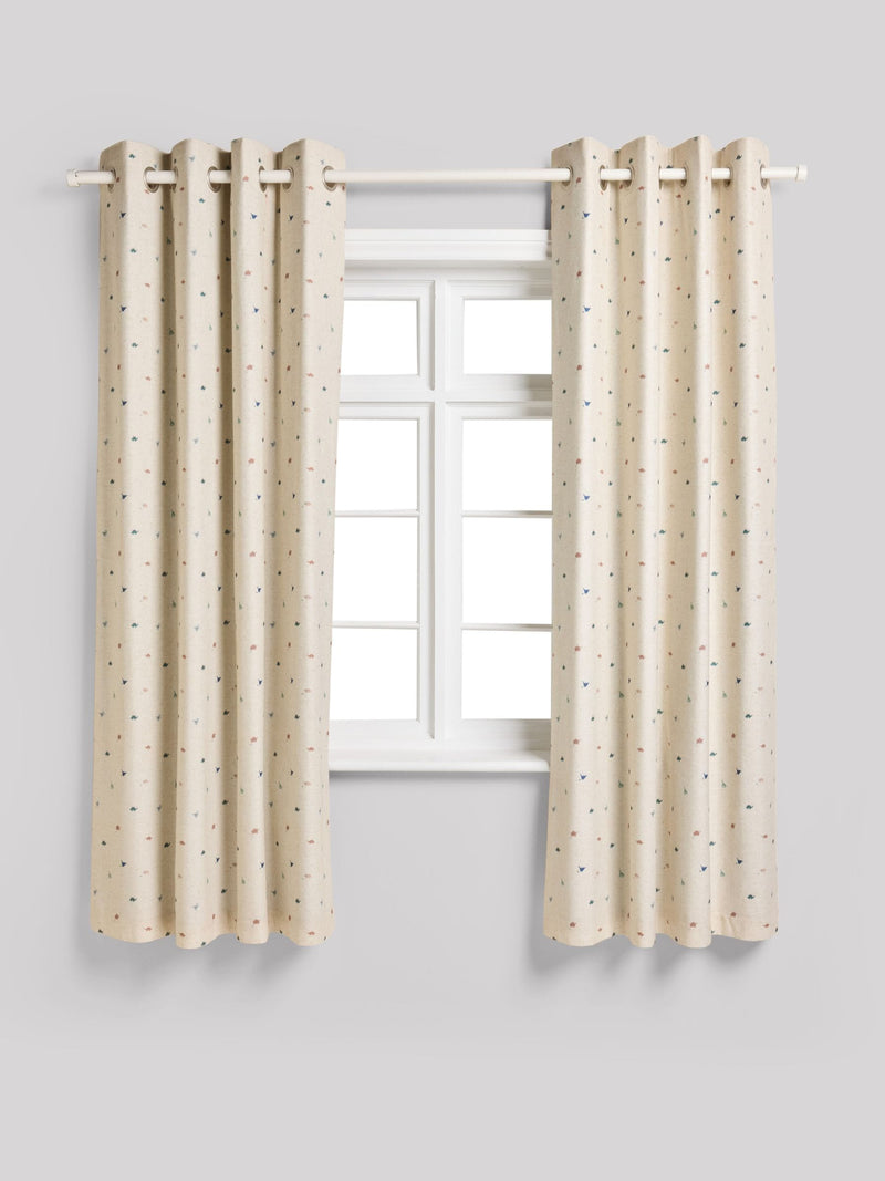 Mini Dino eyelet blackout curtains, British product