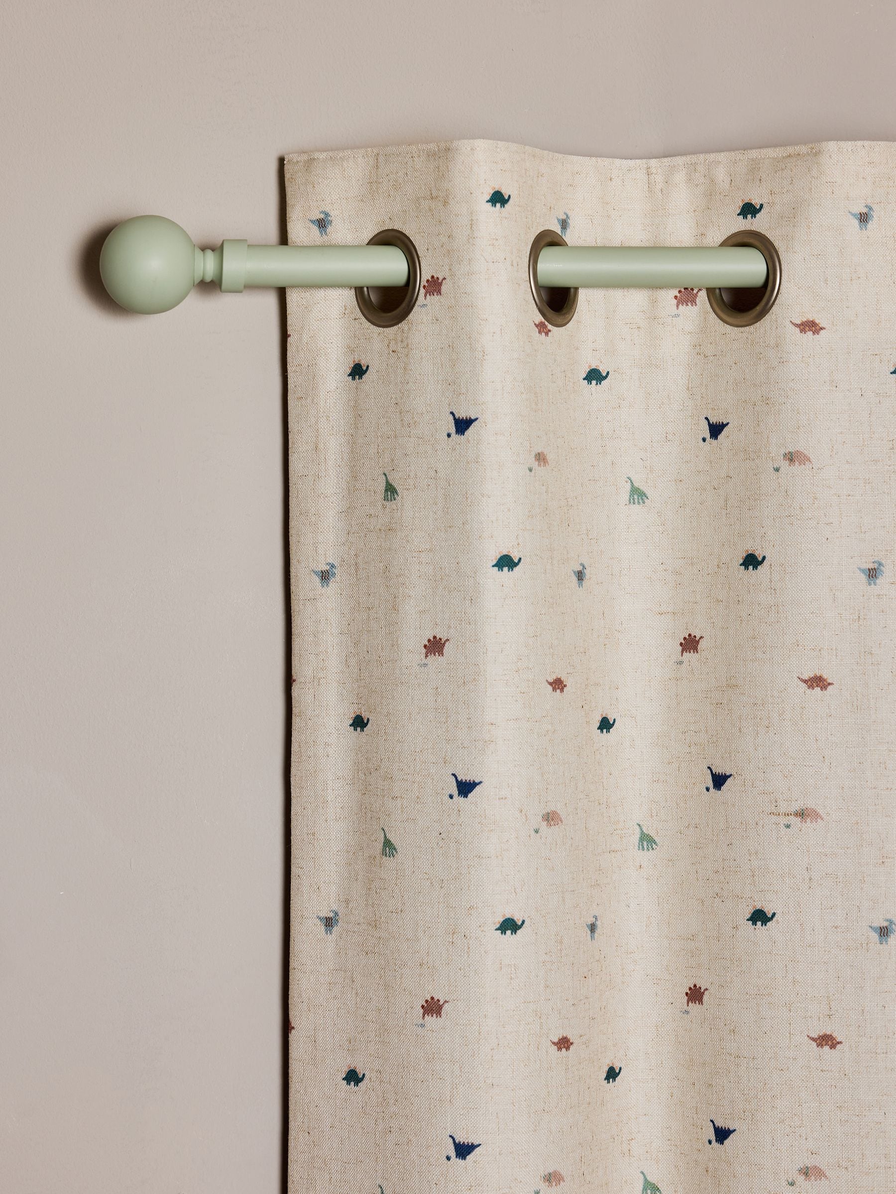 Mini Dino eyelet blackout curtains, British product