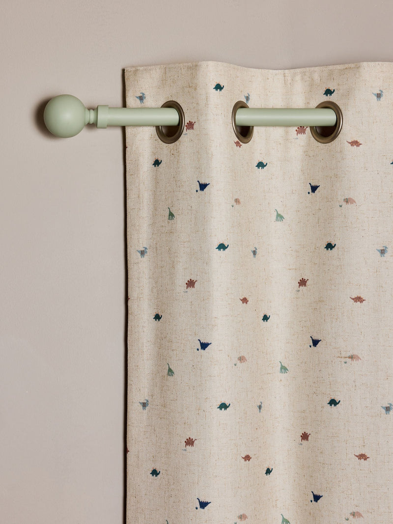 Mini Dino eyelet blackout curtains, British product