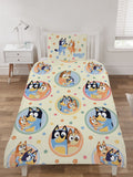 Bluey Multi Reversible Single Duvet Cover and Pillowcase Set - British product