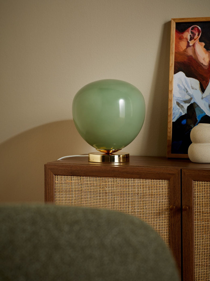 MADE.COM Adrianne teal blue table lamp (British brand)