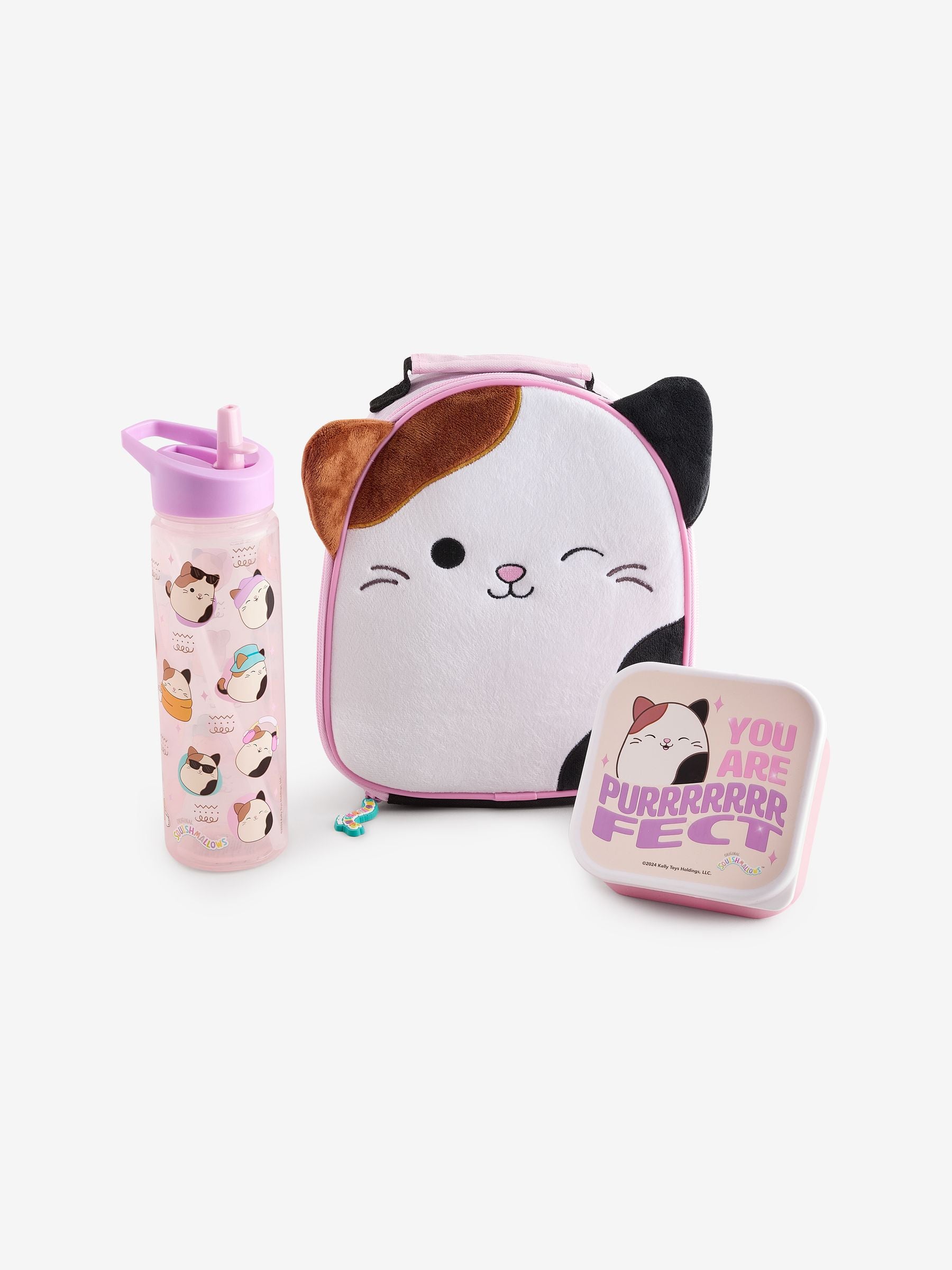 Vanilla Underground Pink Girls Squishmallows lunch bag set (British brand)