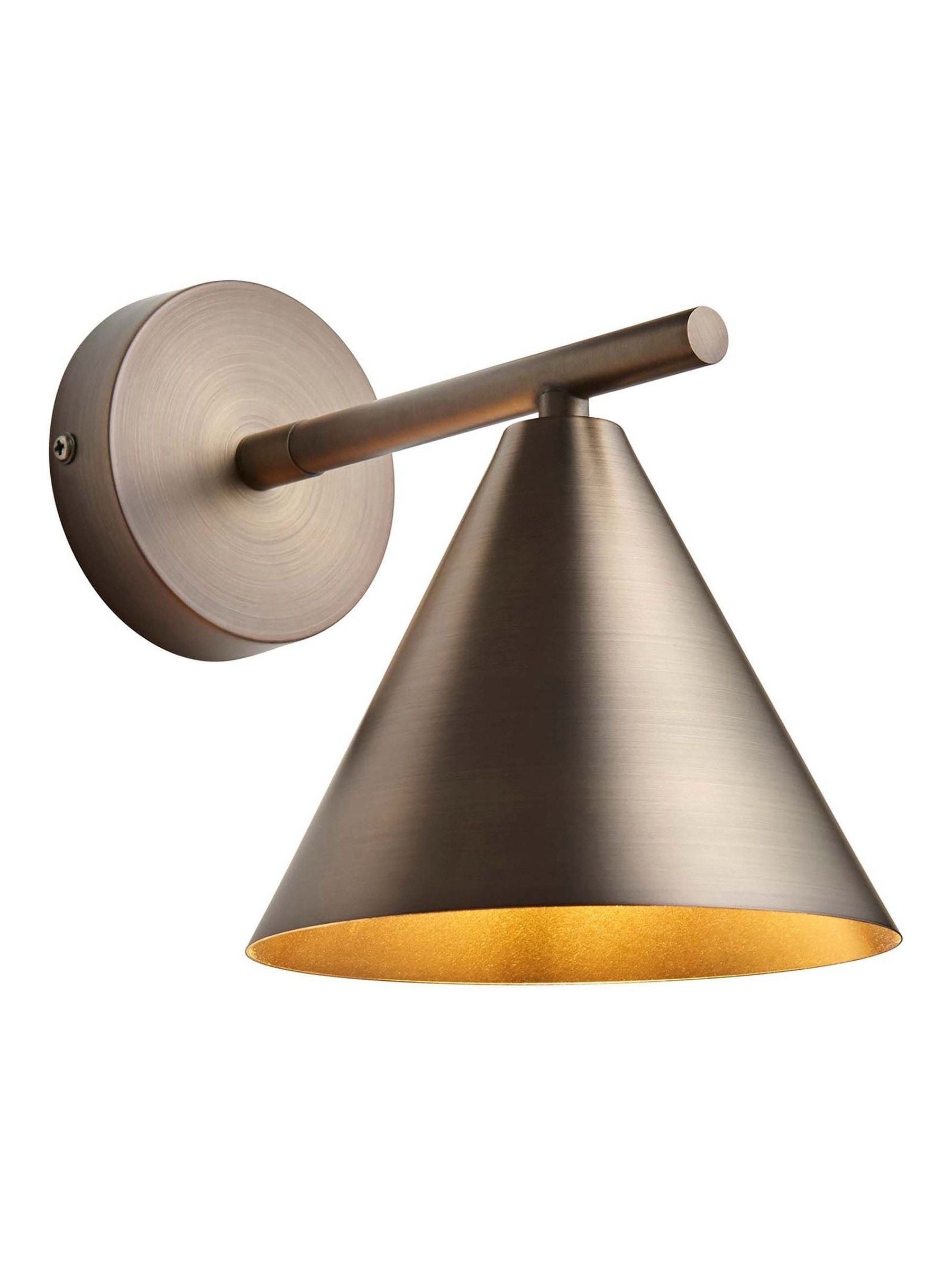 Gallery Home Bronze Lance wall light with adjustable arm, imported from the UK