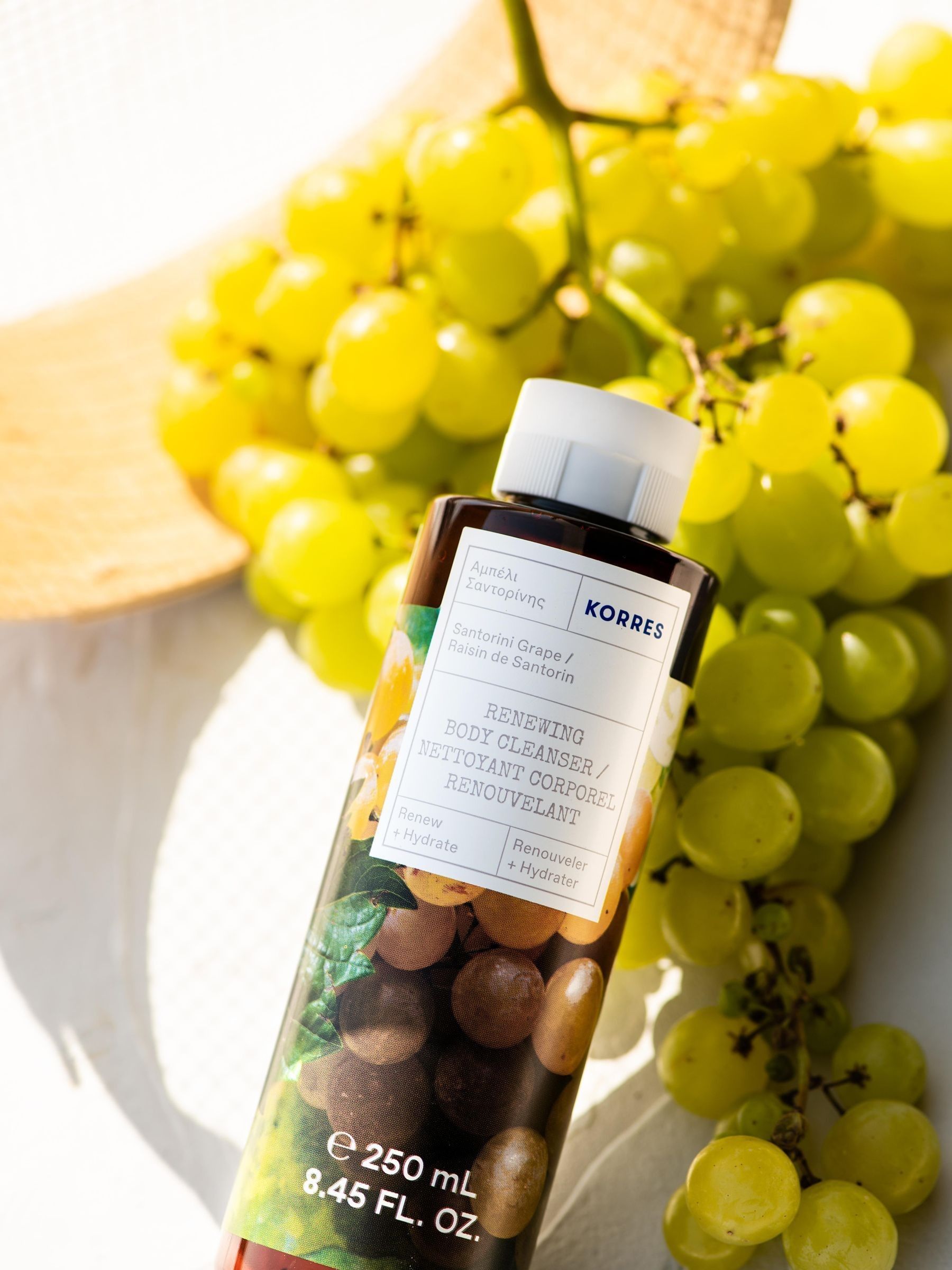 Korres Santorini Grape Body Cleanser 250ml, UK version