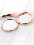 Treat Republic rose gold personalised compact mirror 7cm, imported from the UK