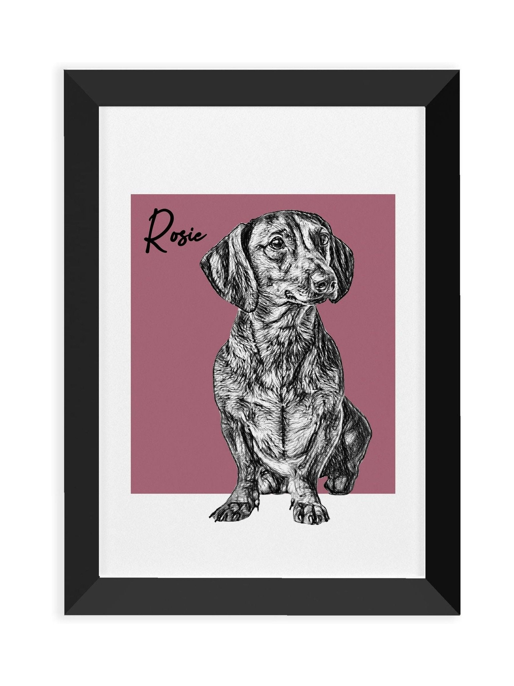 Treat Republic personalised pet portrait print, UK version
