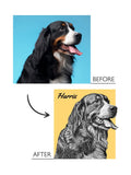 Treat Republic personalised pet portrait print, UK version