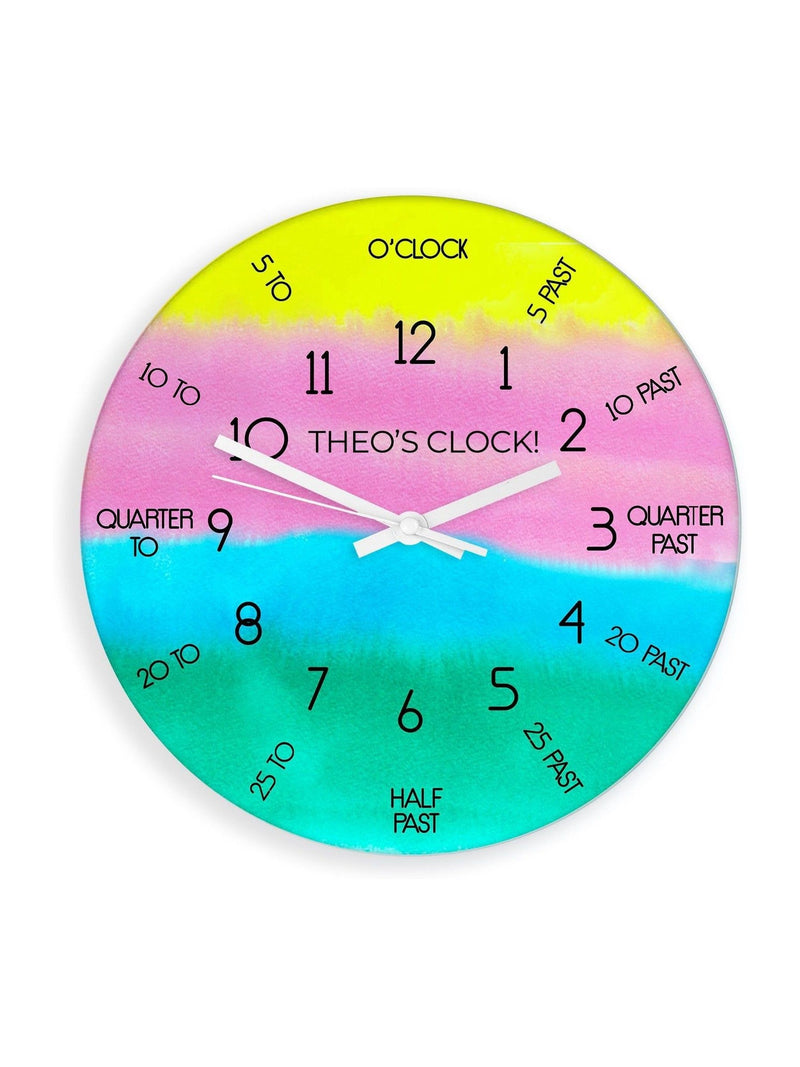 Treat Republic personalised childrens wall clock 20cm, UK version