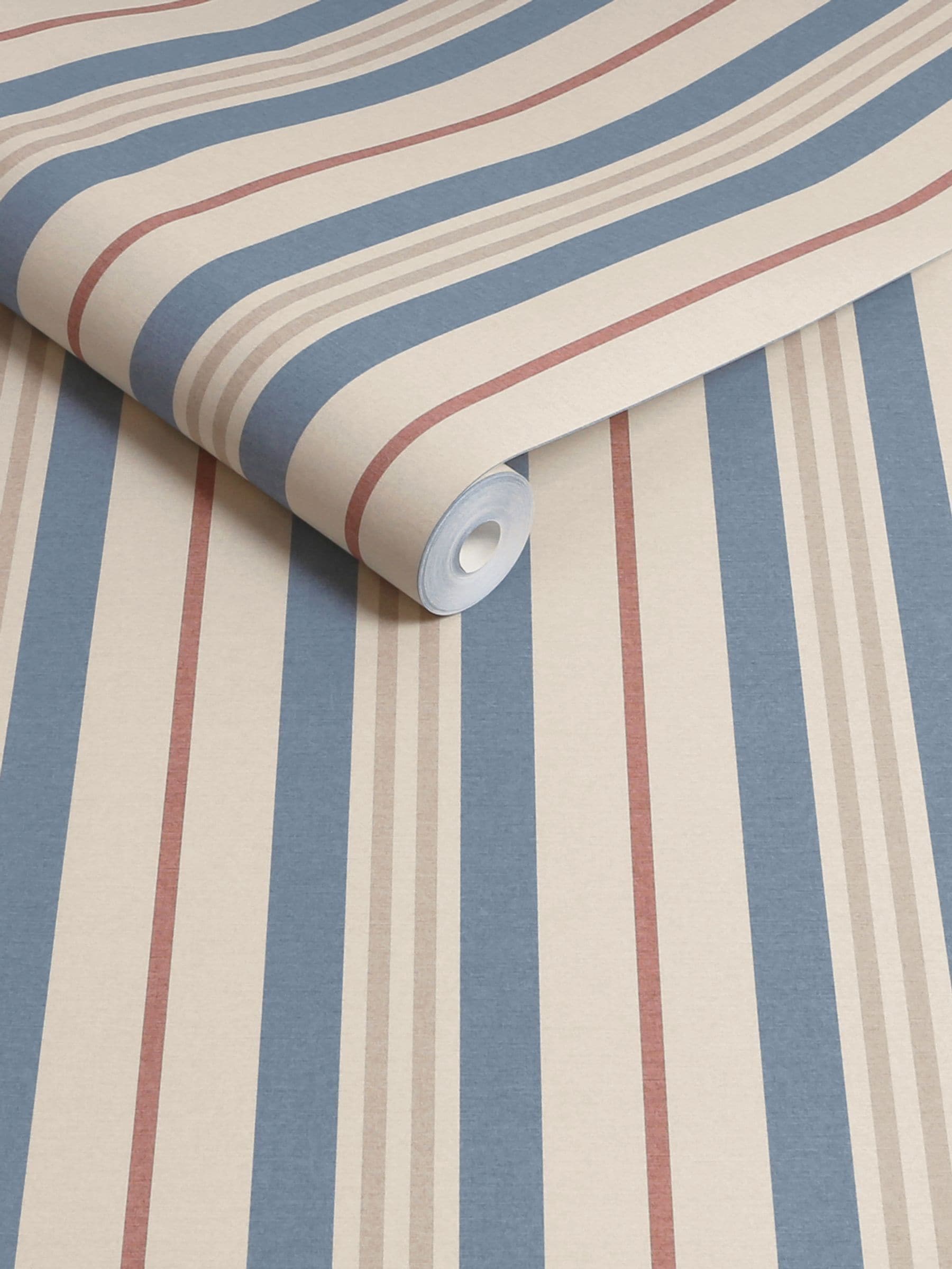 Joules Grove Stripe pink and green A4 wallpaper sample - British product