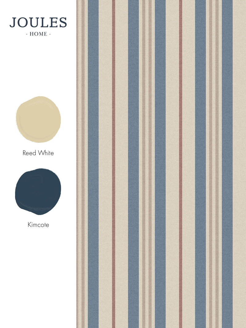 Joules Grove Stripe pink and green A4 wallpaper sample - British product