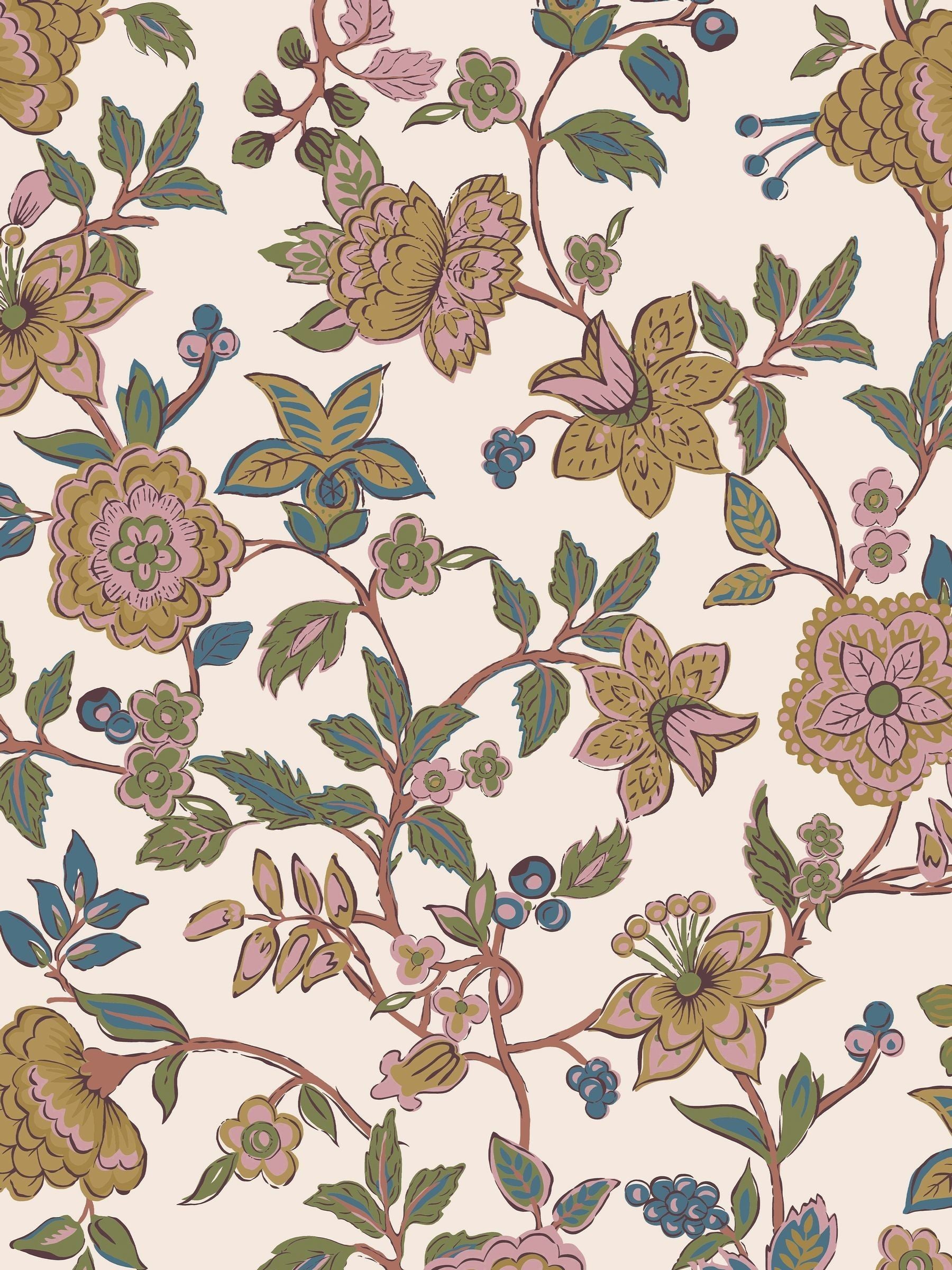 Joules floral wallpaper sample A4 - British product