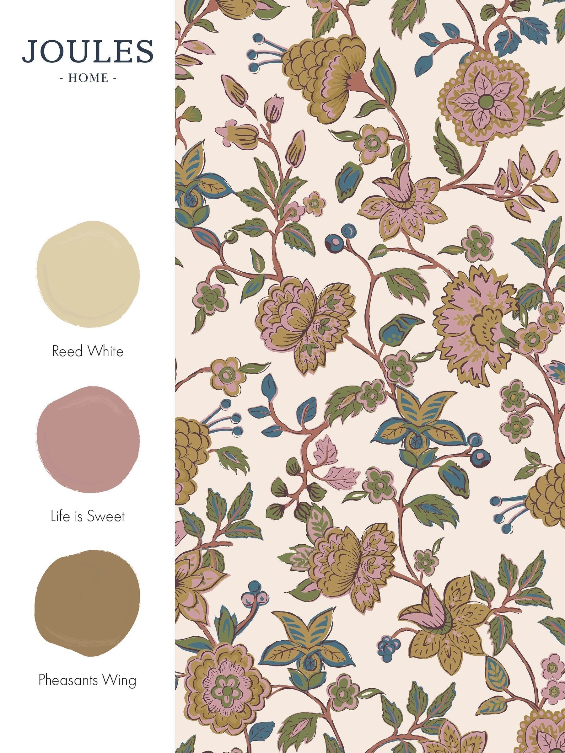 Joules floral wallpaper sample A4 - British product
