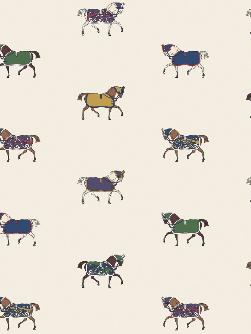 Joules horse print wallpaper sample A4, UK version