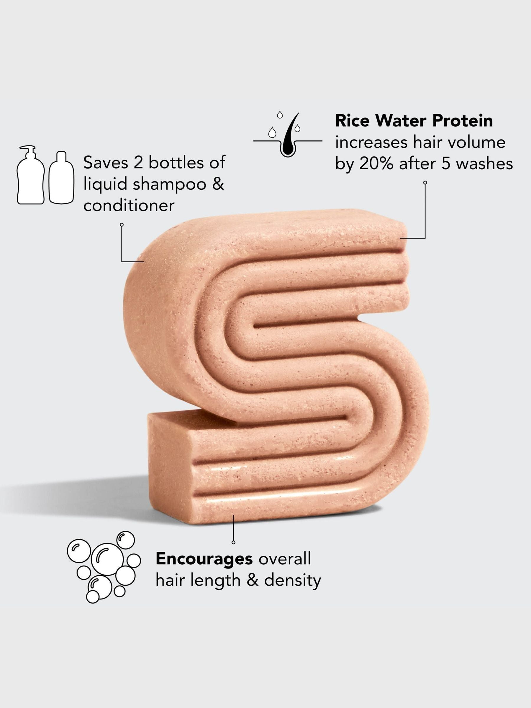 Kitsch rice water protein strengthening shampoo bar, UK version
