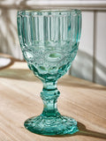Dibor Aurielle embossed wine glasses blue set of 4 - British product