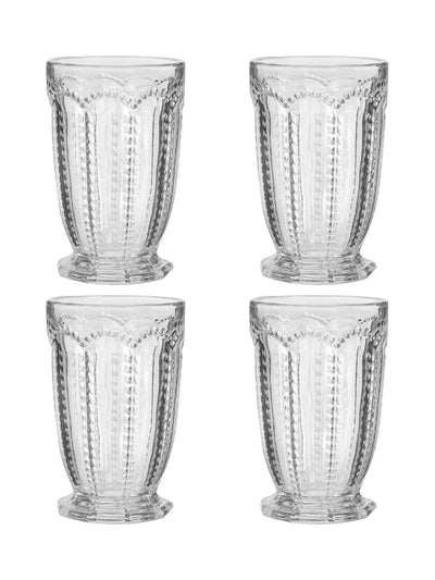 Next Dibor 4 Pack Clear Bella Perle Tall Tumbler Glasses- Buy online at McGrocer