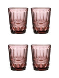 Dibor rosa Aurielle pregede tumblerglass 4-pakning, importert fra Storbritannia