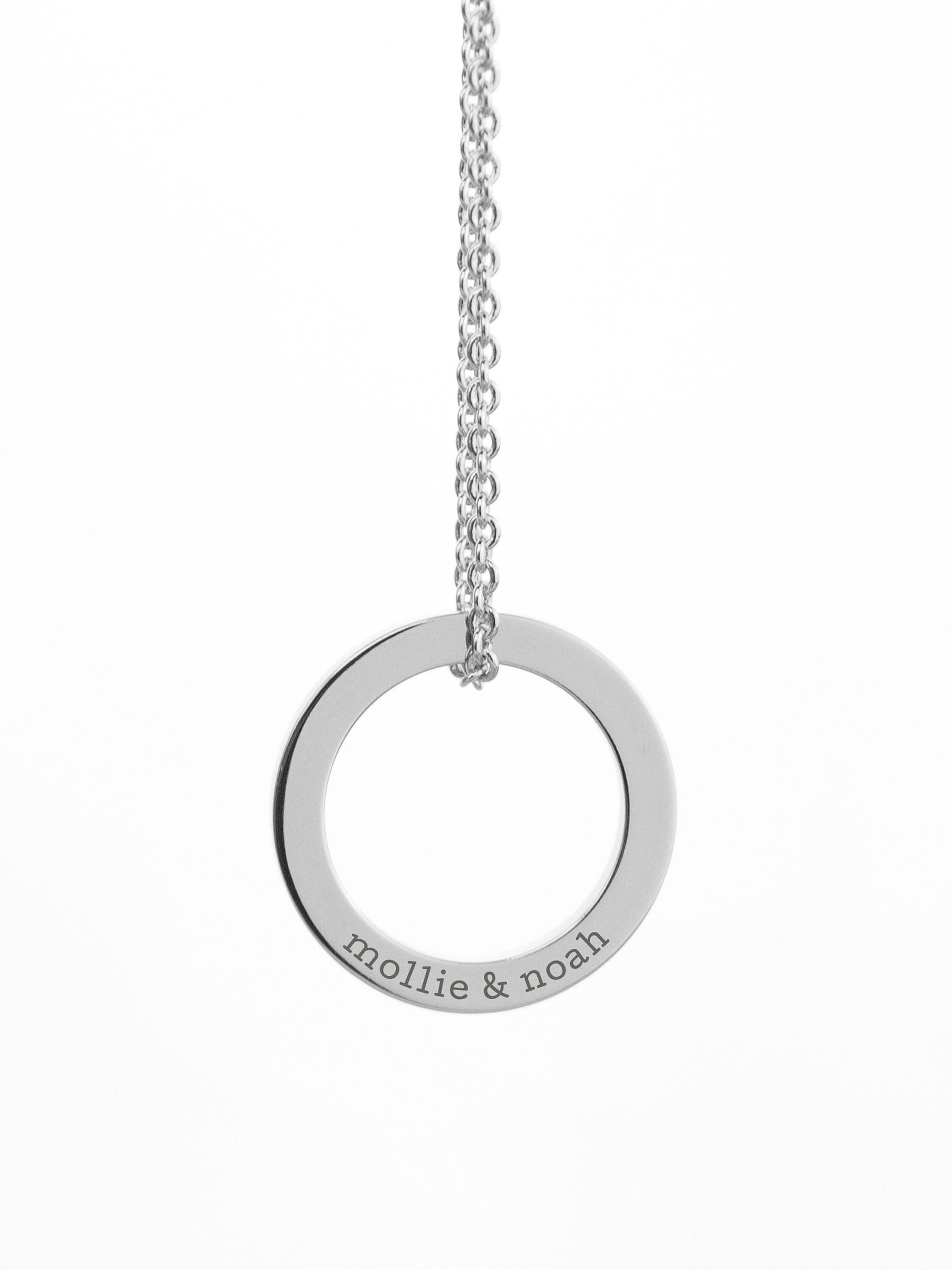 Treat Republic family ring necklace personalised pendant 47cm - British product