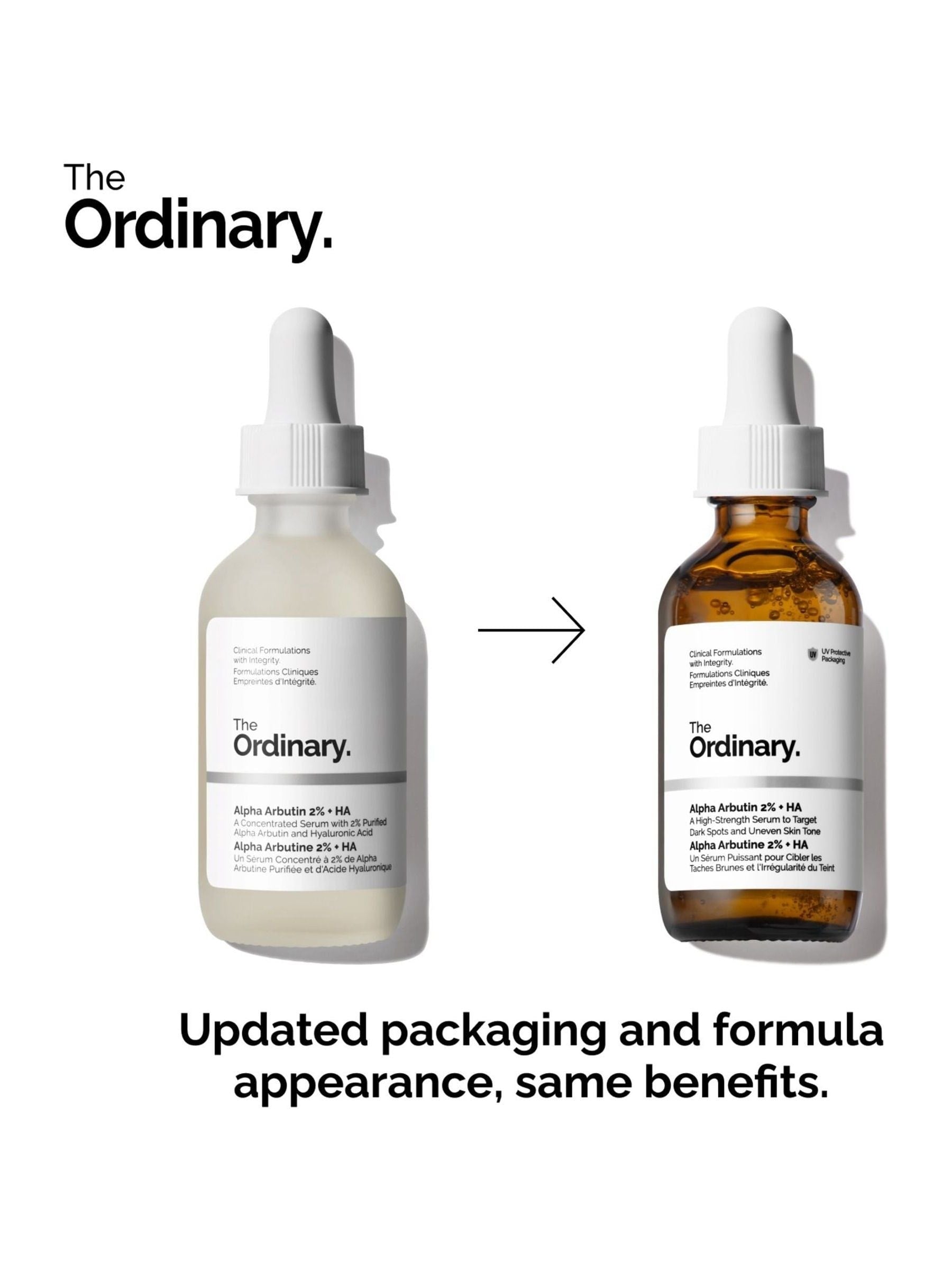 The Ordinary Alpha Arbutin 2 + HA face serum 30ml (British brand)