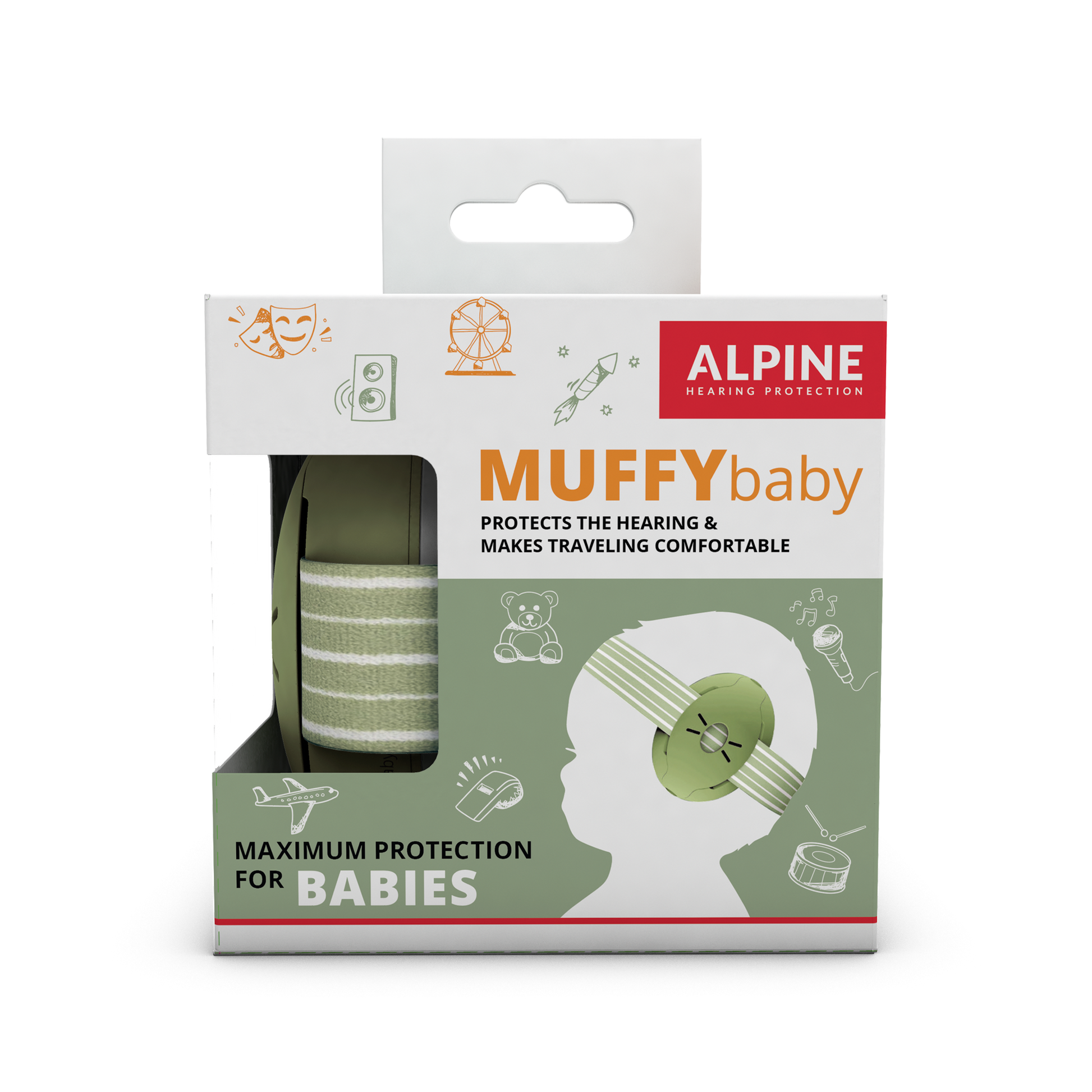 Muffy Baby Ear Protector GOODS McGrocer Olive Green  