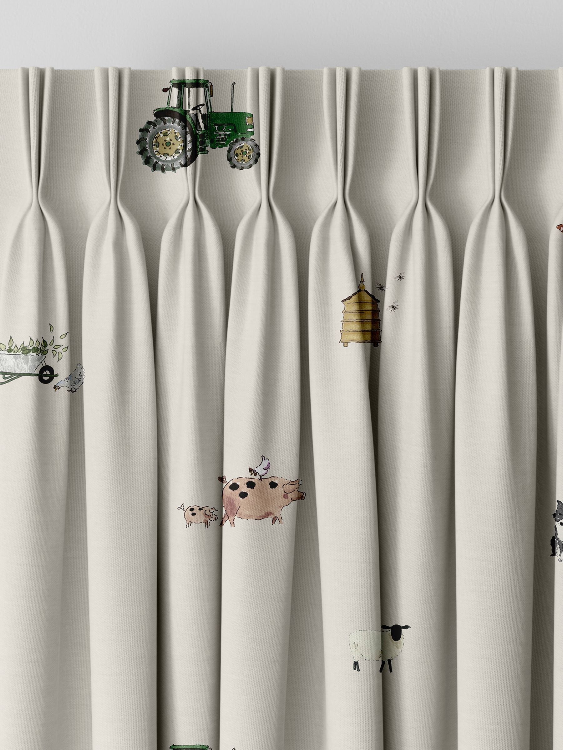 Sophie Allport On the Farm made to measure curtains - British product